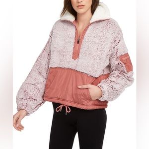 Free People Movement BFF Pullover Fleece in Dried Rose Heather- Size XS